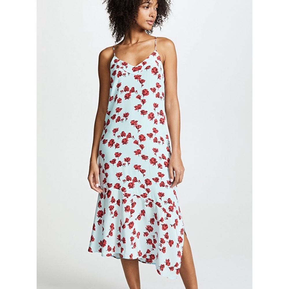 Equipment Jada Dress Size Small Blue Flora Silk